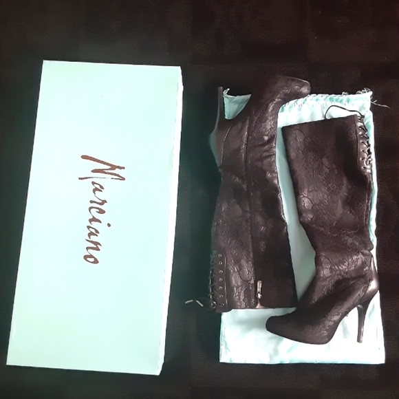 Marciano Shoes - Knee Length Lace Zip-up Boots